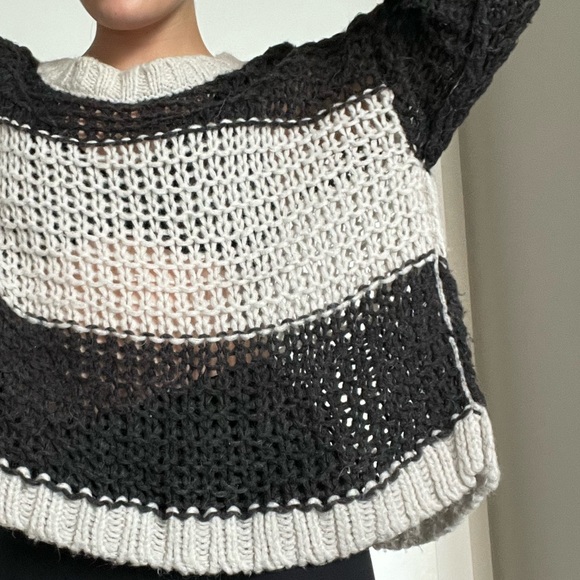 Free People Loose knit stripped sweater - Picture 2 of 5
